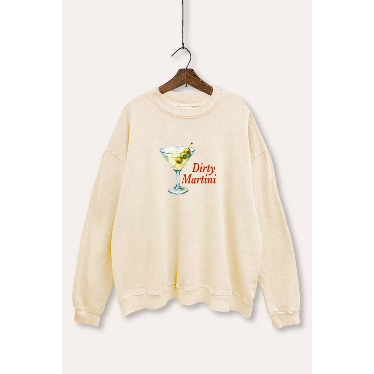 VINTAGE POINT USA - Wholesale Graphic Sweatshirt - Women's - DIRTY MARTINI MINERAL WASH GRAPHIC SWEATSHIRT2