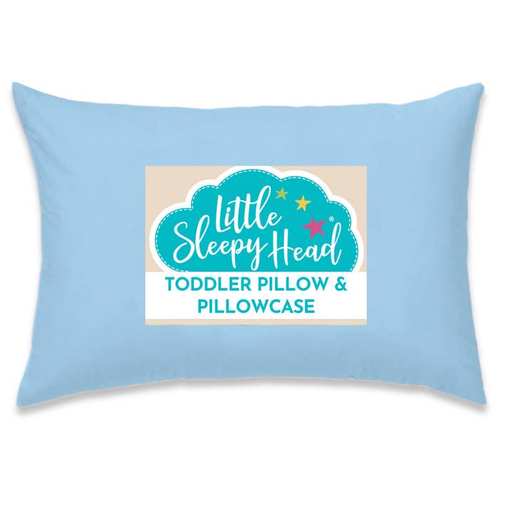 Toddler Pillow + Pillowcase Set - Blue - 13"x18" for wholesale by Little Sleepy Head
