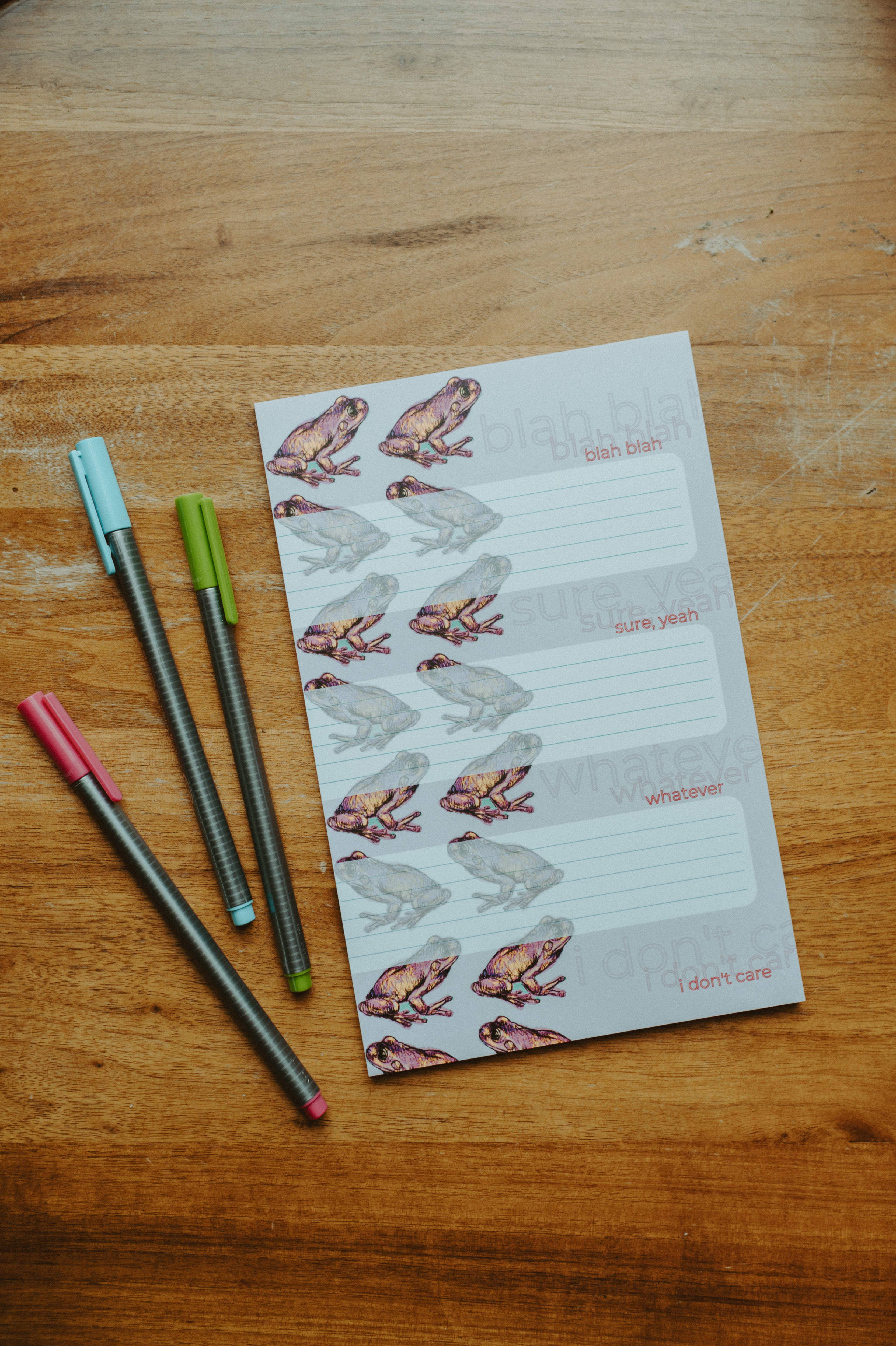 BrickandBarley - Wholesale Notepad - Blah Blah Blah, Sure Yeah, Whatever, I Don't Care Notepad2