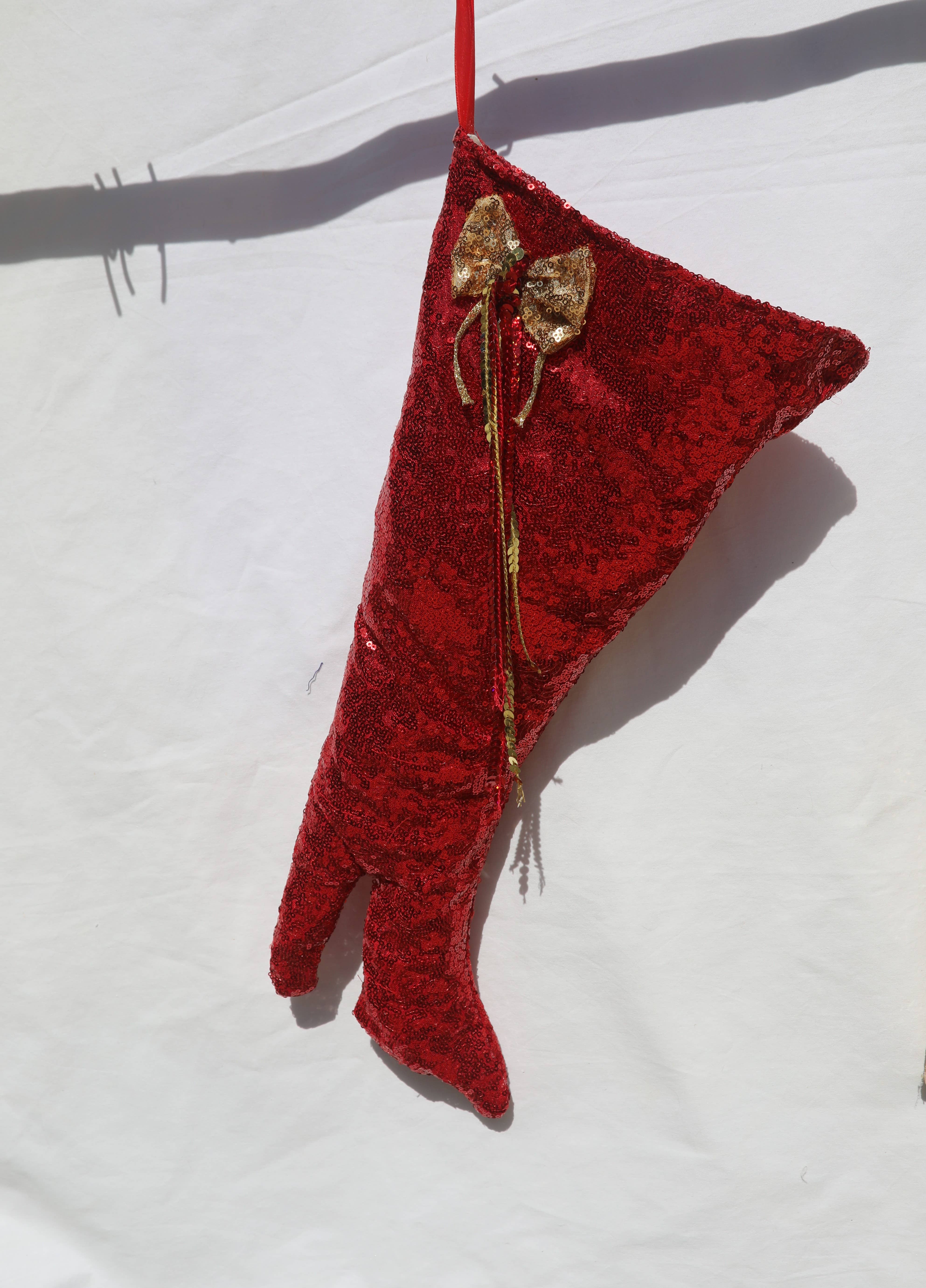 CocoMiaDesign – Großhandel Weihnachtsstrumpf – High Heel Weihnachtsstrumpf, Pailletten Damenstrumpf-Set0