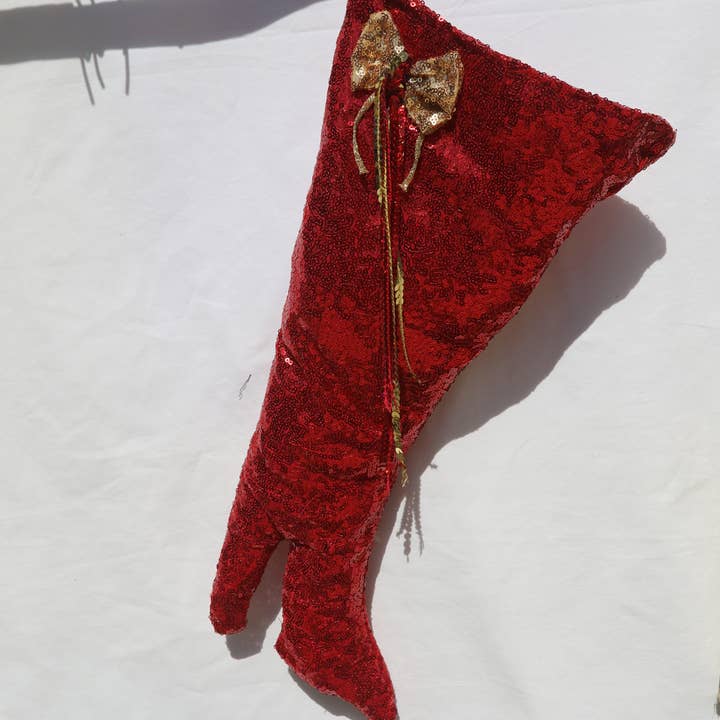 CocoMiaDesign – Großhandel Weihnachtsstrumpf – High Heel Weihnachtsstrumpf, Pailletten Damenstrumpf-Set