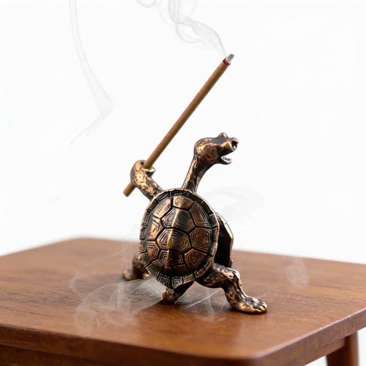 Kiyo Home - Wholesale Incense Holder - Brass Turtle Incense Holder | Incense Holder | Ocean Decor16