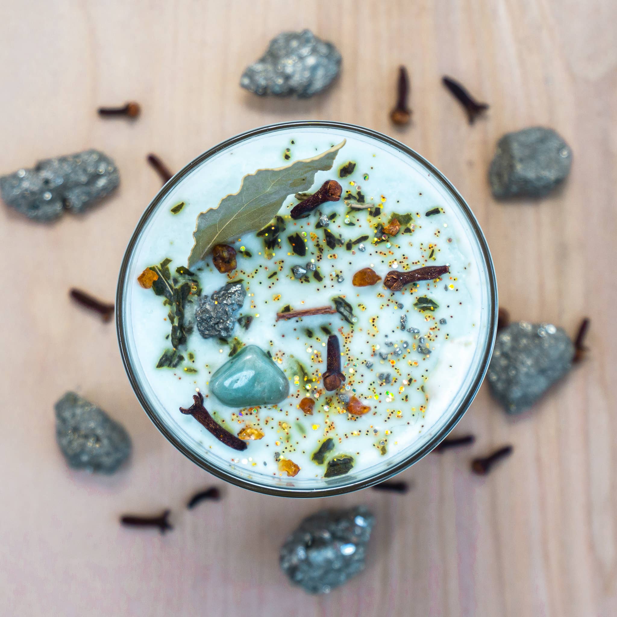 Ojo Luna Apothecary - Wholesale Jar/Filled Candle - Abundance Intention Candle0