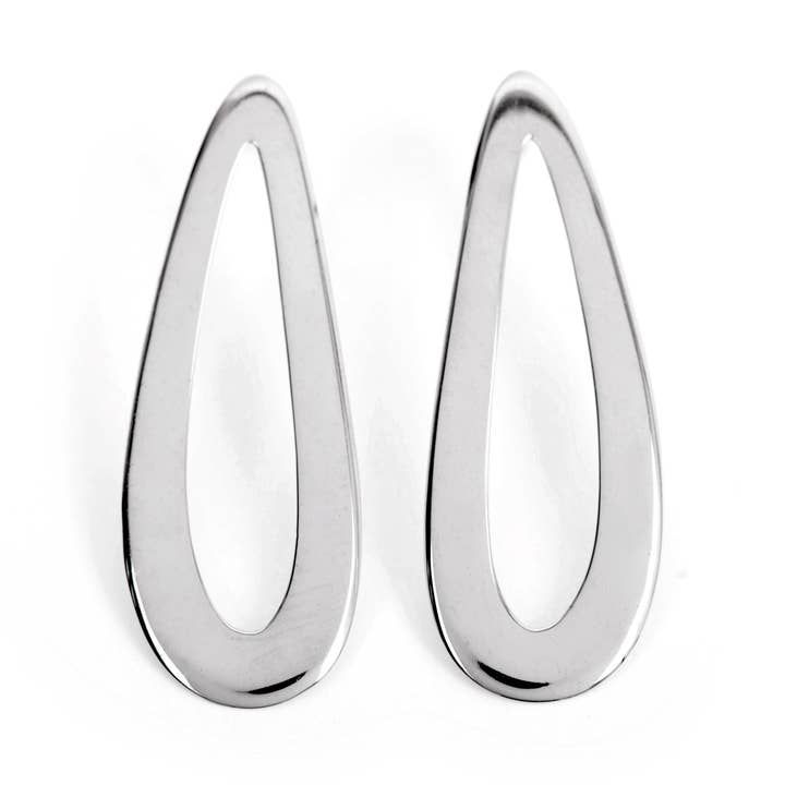 Love Lori Michelle Jewelry - Wholesale Dangle Earrings - Swoop Curved Drop Hoop Earrings0
