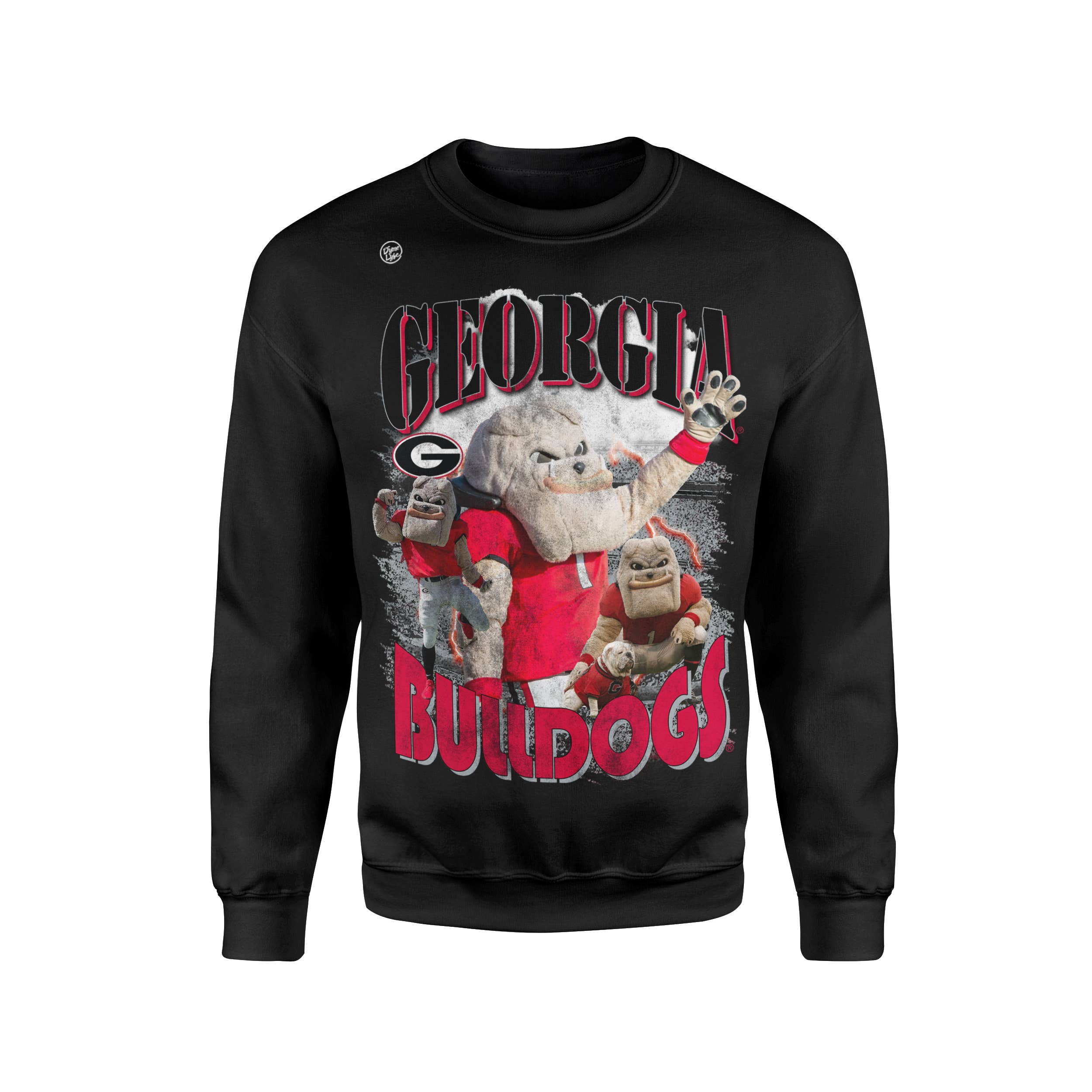 BLEKT SVART Georgia Bulldogs Herrmaskot Crew Sweatshirt för wholesale på Faire