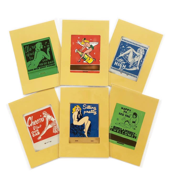 Matchbook Pin-Up Girl Single Prints for wholesale by Cosmic Flower