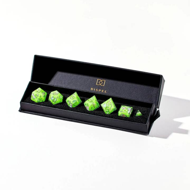 Dispel Dice - Wholesale Dice - Death By Ooze 7-Piece Iconic Dice Set