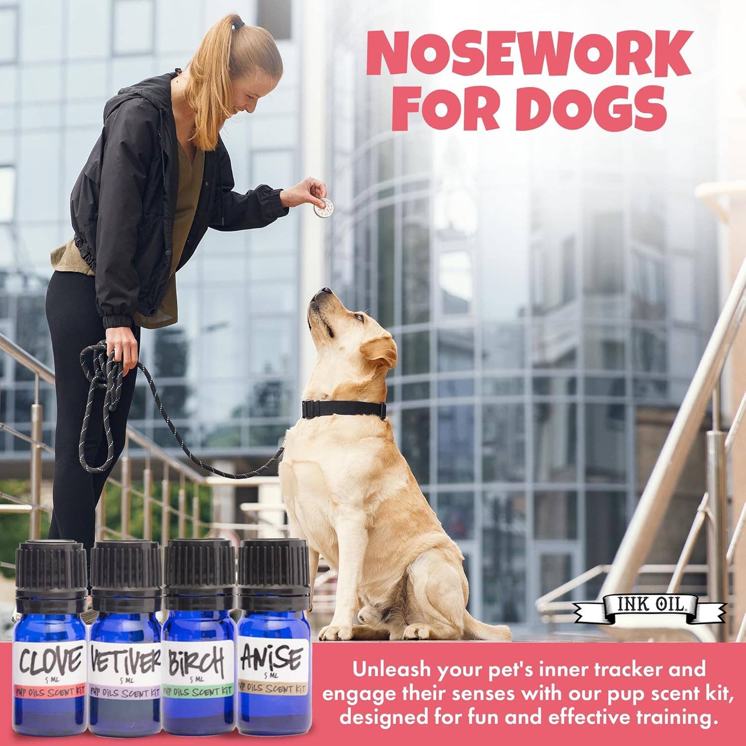 Ink Oil LLC – Großhandel Haustierpflegeprodukt – Hund – Pup Oils Duft-Trainingsset für Anfänger | Geruchstraining für Hunde3