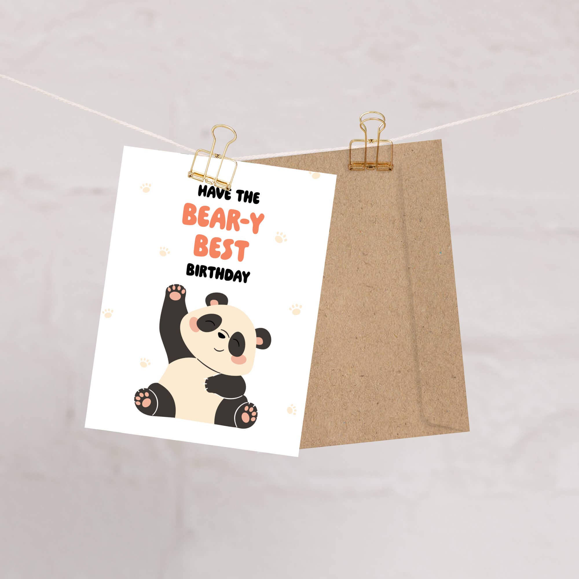 Cute Asian Cards - Vente Cartes d'anniversaire - Carte d'anniversaire panda-rable | Jeu de mots drôle avec un mignon panda chinois asiatique1