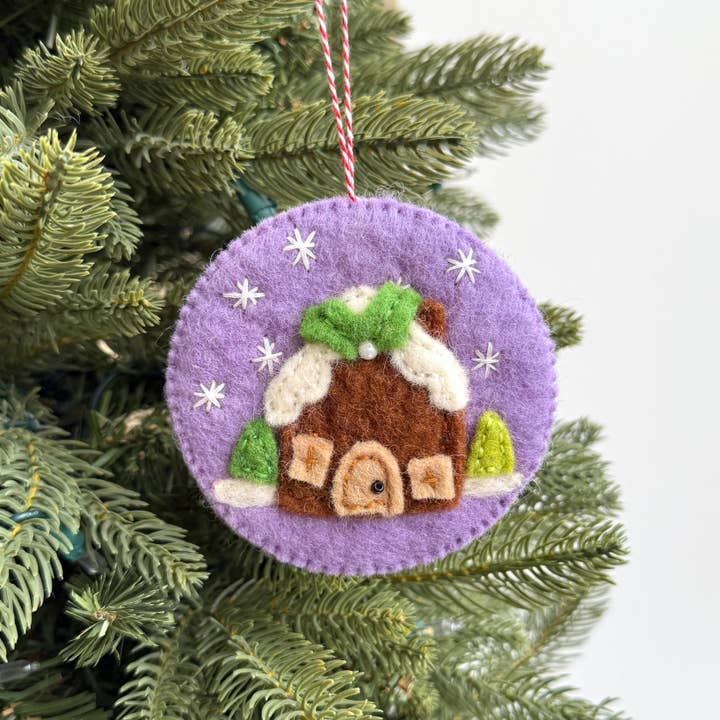 Ornaments 4 Orphans - Vente Objets de décoration - Lot de décorations en forme de cercle, décoration de Noël en laine feutrée 5