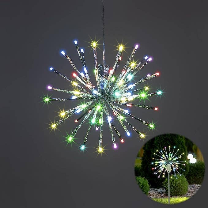 LIGHTSHARE - Wholesale Outdoor/Lawn Light - Starburst Light Lighted Ball LED Firework Lights White Twink7