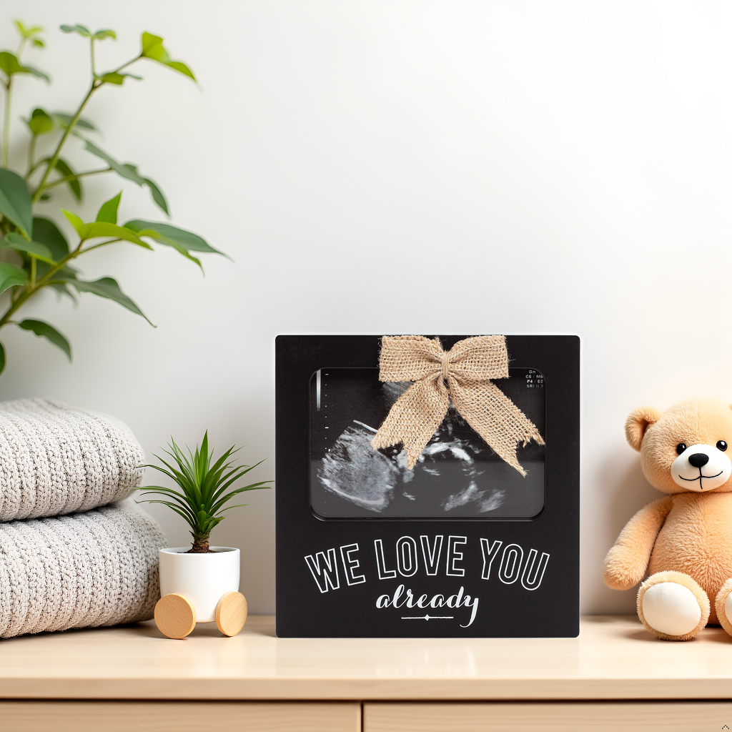 Kate & Milo - Wholesale Picture Frame - Kids & Baby - We Love You Already Sonogram Frame, Black1