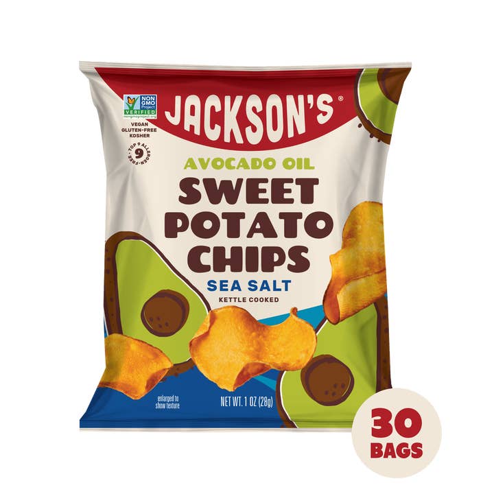 Jackson's - Wholesale Chips - Sea Salt Sweet Potato Chips in Avocado Oil 1oz (Pack of 30)
