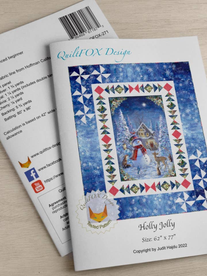 Holly Jolly, storlek: 62 ”x 77" för wholesale av Quiltfox Design