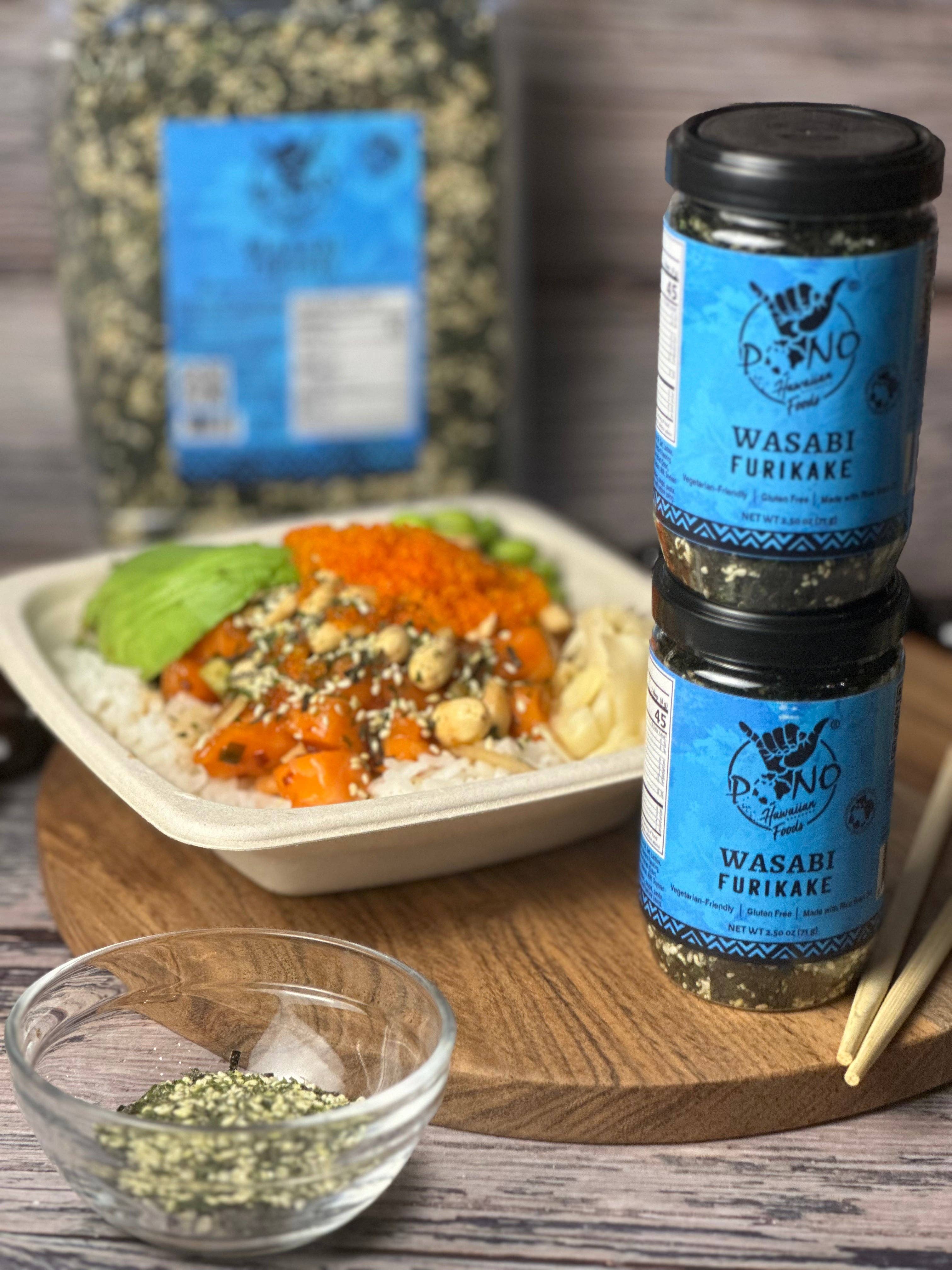 Pono Hawaiian Foods Co - Vente Mélanges d'épices séchées - Furikake Wasabi-Nori Premium - Paquet de 1 lb, Sans Gluten 10 pièces cs3