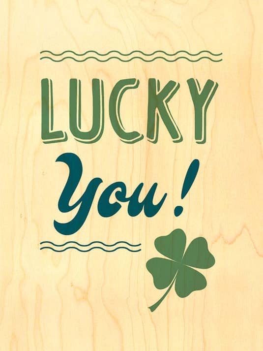 CARTÃO MADEIRA HAPPY WOOD / LUCKY por atacado de Hironwoods