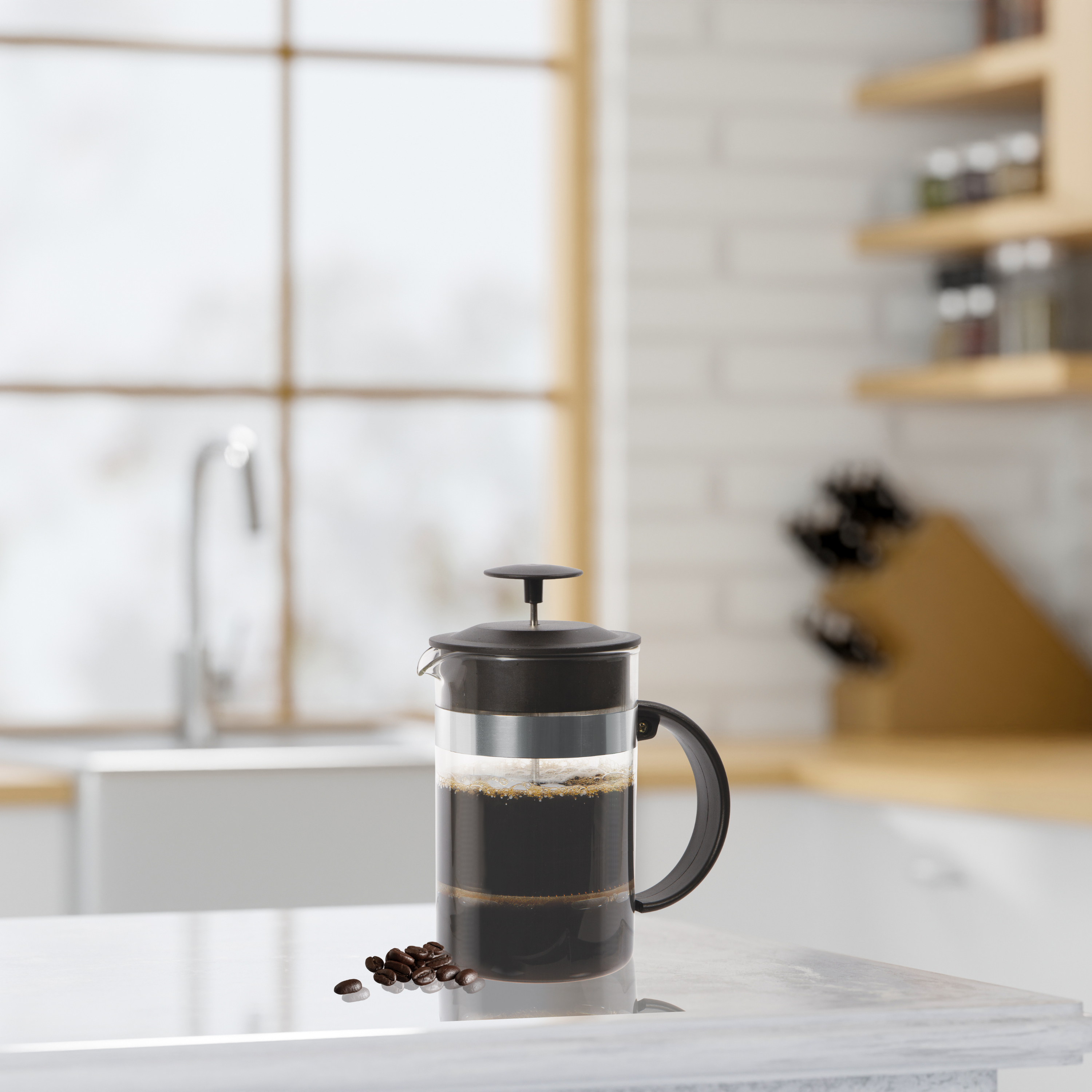 Oggi – Prensa francesa por atacado – Prensa Francesa 3 Chávenas Filtro Triplo 12 fl oz / 350 ml3