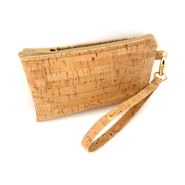 Natalie Therese - Wholesale Wristlet - Cork Simple Wristlet in 3 Sizes | Rustic Cork0
