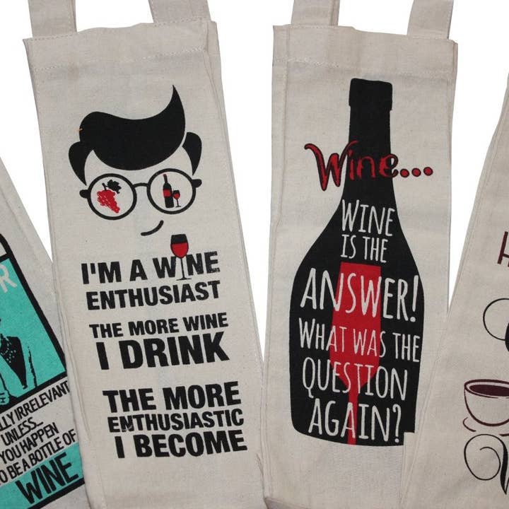 Printed Calico Wine Bag for wholesale by Deidaa