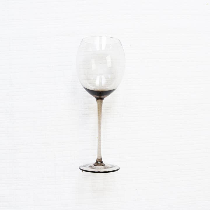 Little White Dish - Vente Verres à vin - Verre fumé moderne noir - Lot de 4