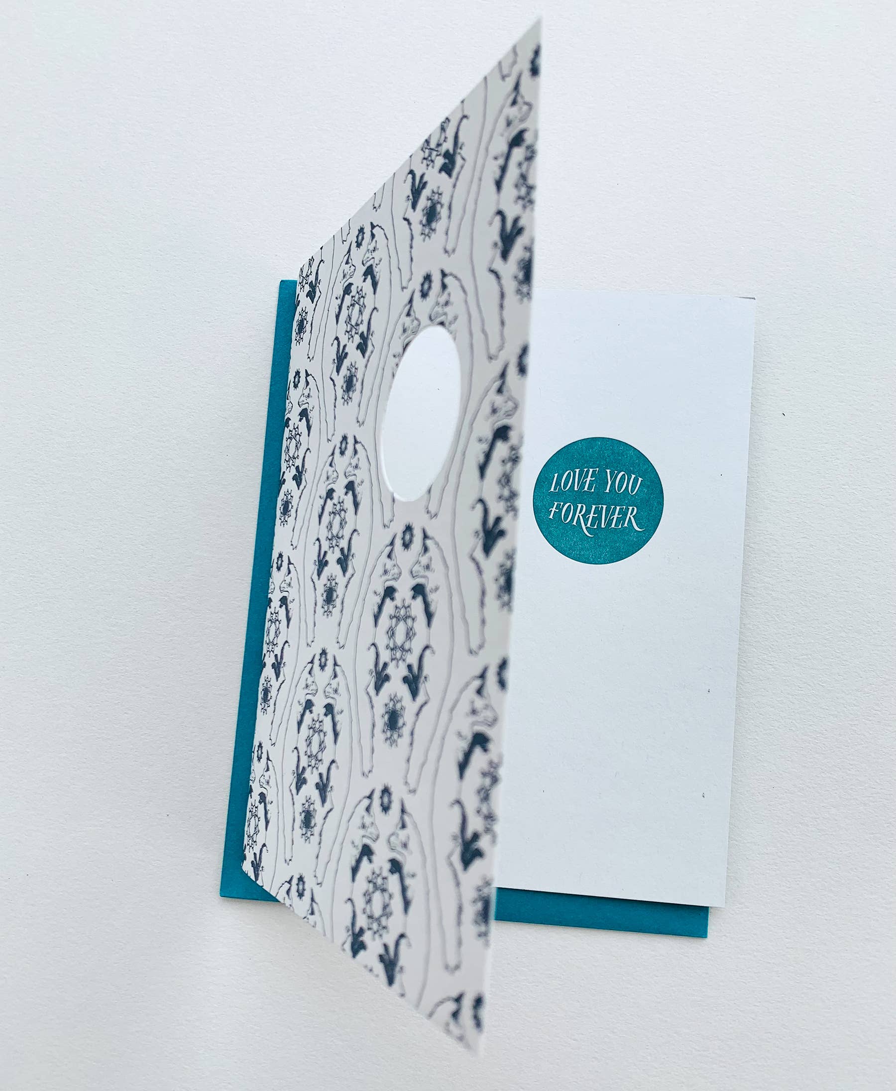 Blackbird Letterpress – Cartão de amor por atacado – cartão padrão raposa te amo para sempre2