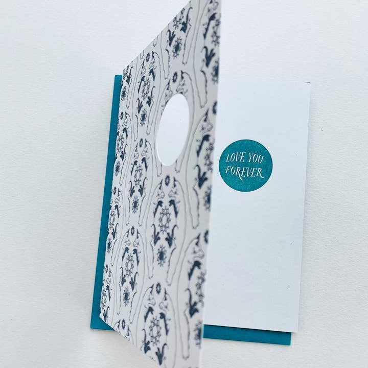 Blackbird Letterpress – Cartão de amor por atacado – cartão padrão raposa te amo para sempre2