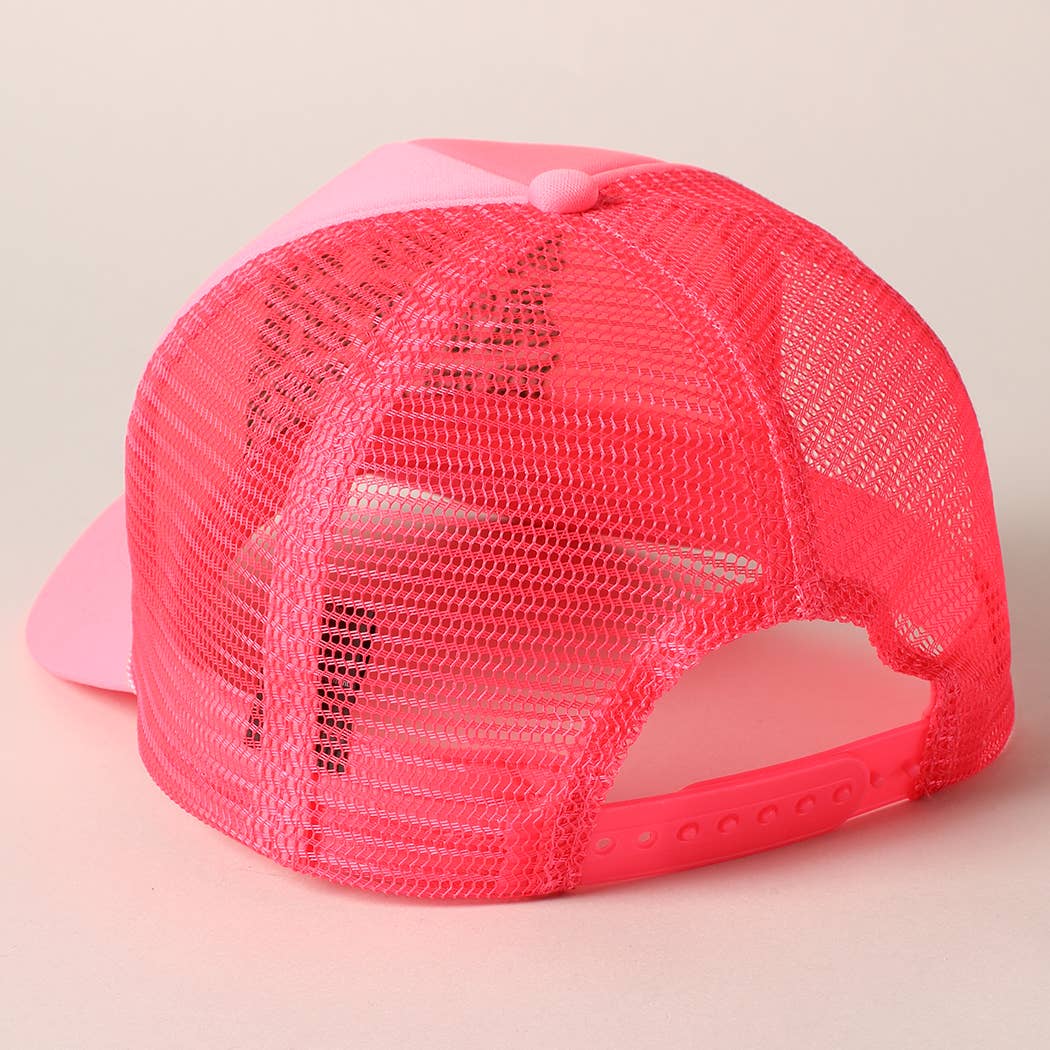 Fashion City - Wholesale Truckerpet - Dames - Meet Me At Beach Geborduurde pet van mesh op de achterkant6