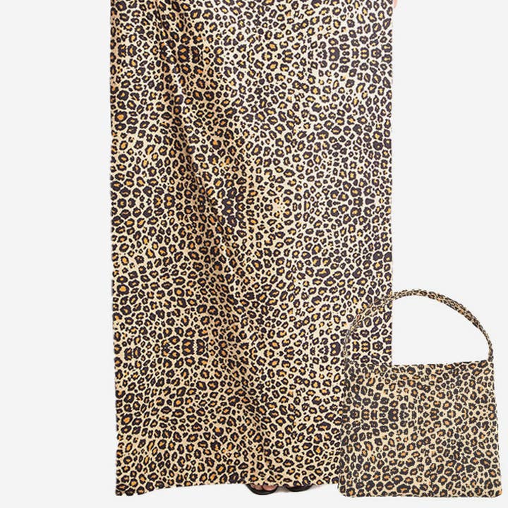 Hana - Wholesale Beach Bag - Leopard Print Beach Towel Bag