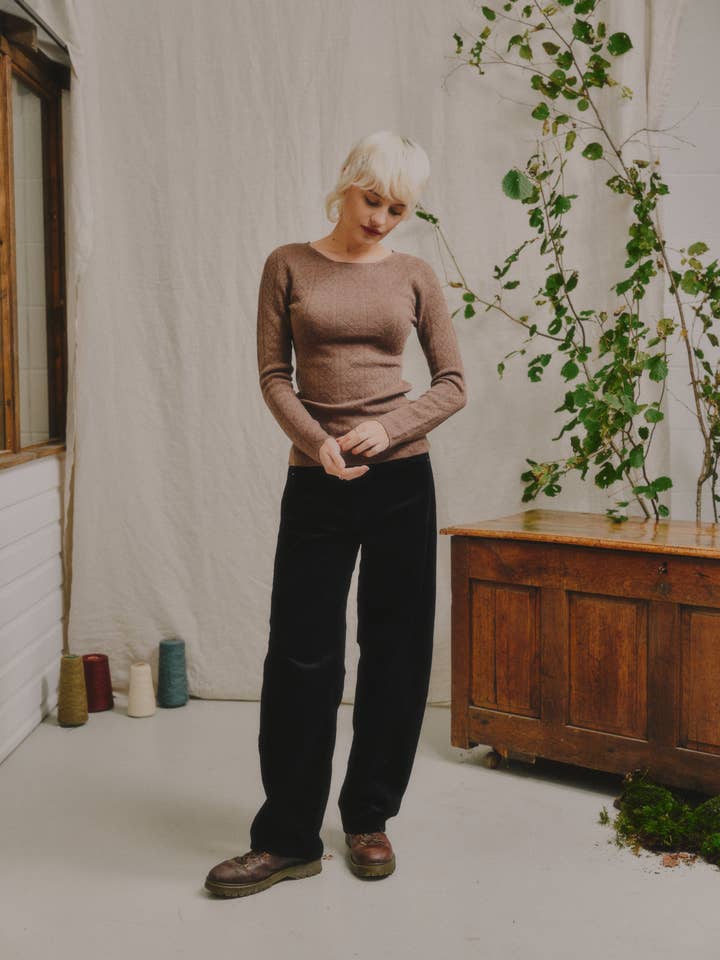 'Tricot de Peau' Fin Merino Basislag i Svamp for engroshandel hos OUBAS