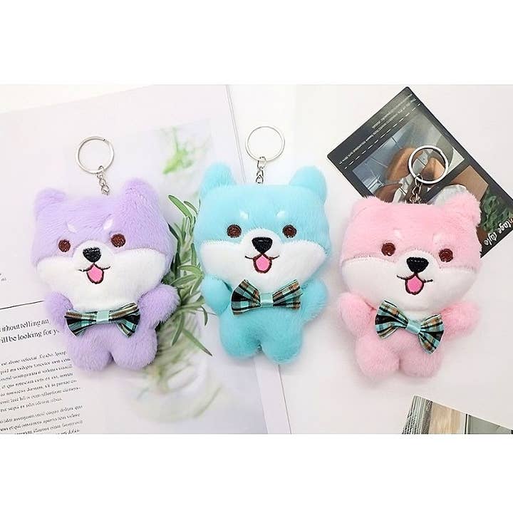Diacly - Wholesale Keychain - Kids - 12pk Cute Teddy Bear Plush Doll Bag Charm Key Chain