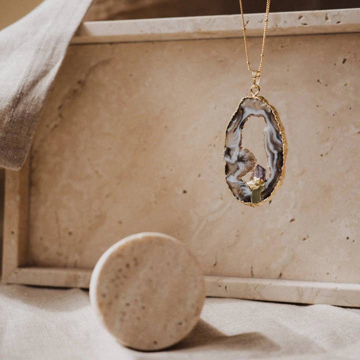 PHOEBE´S - Vente Colliers à pendentif - Collier d'Agate, Pendentif Rustique5