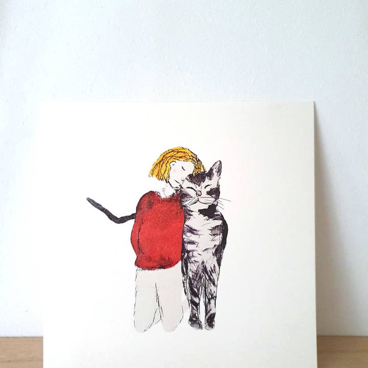 Cartão de gato único, incluindo envelope por atacado de Jetteke Ottevanger Ontwerp/Troost