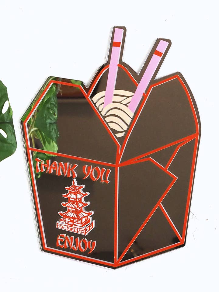 Chinese Noodle Takeaway Box Mirror for wholesale by Printed Weird