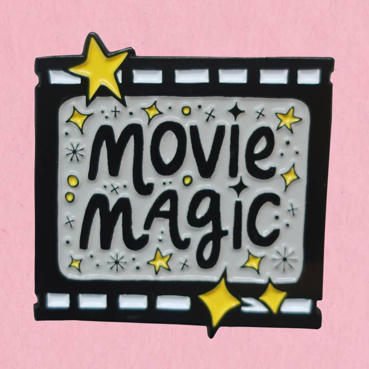 Movie magic enamel lapel pin for wholesale by Kate Gabrielle