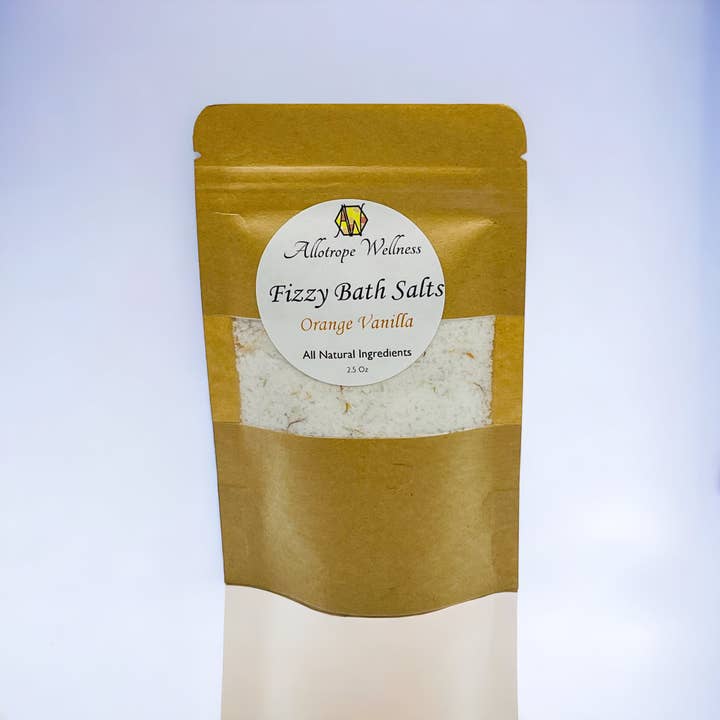 Allotrope Wellness, Inc. - Wholesale Bath Salts - Orange Vanilla Fizzy Bath Salts