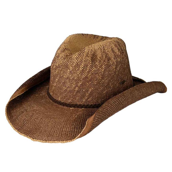 MiMi Wholesale - Wholesale Cowboy Hat - Women's - CBH0034 Ombre Rolled Edge Cowboy Hat