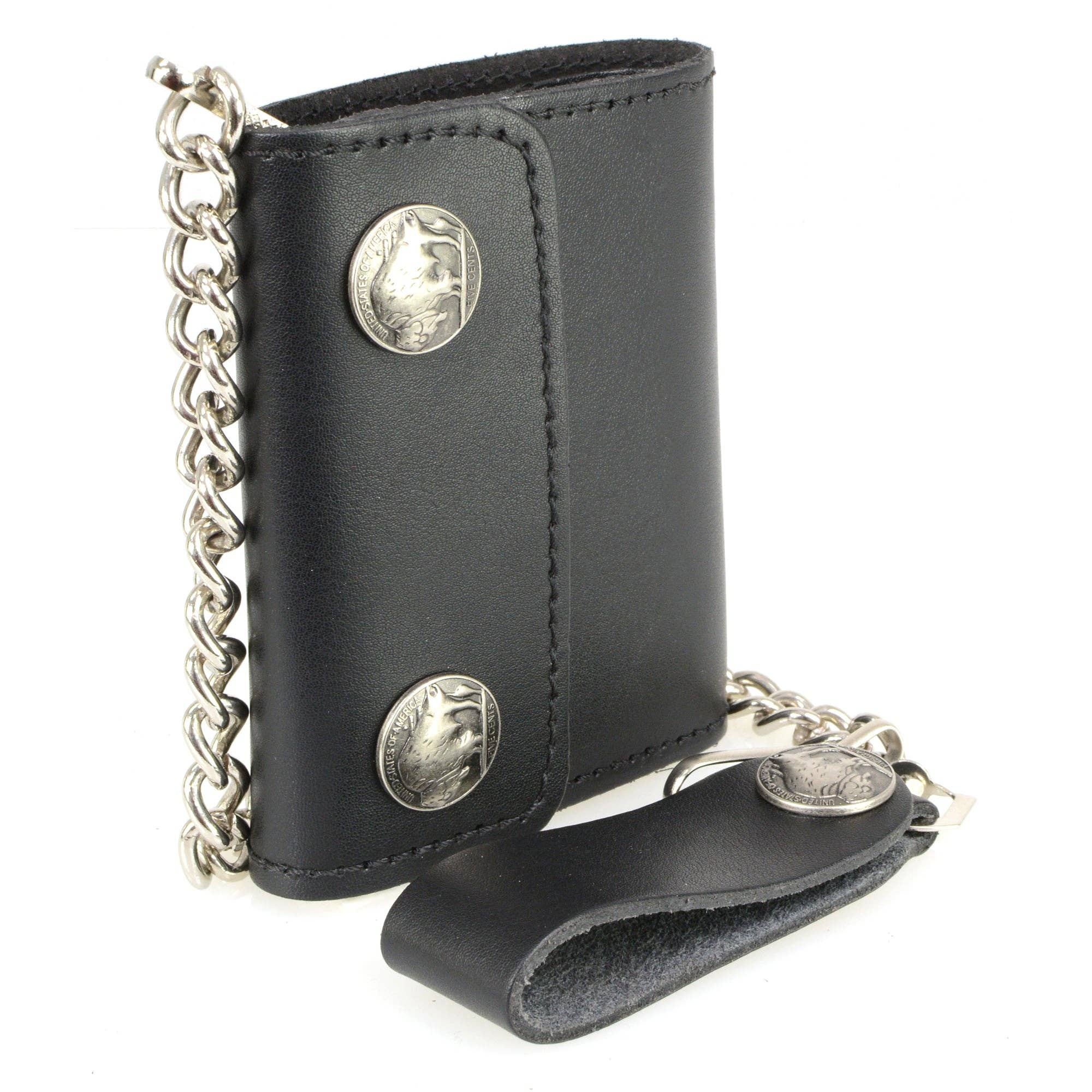BLK Hot Leathers Buffalo Nickel Bi-Fold Wallet for wholesale on Faire4