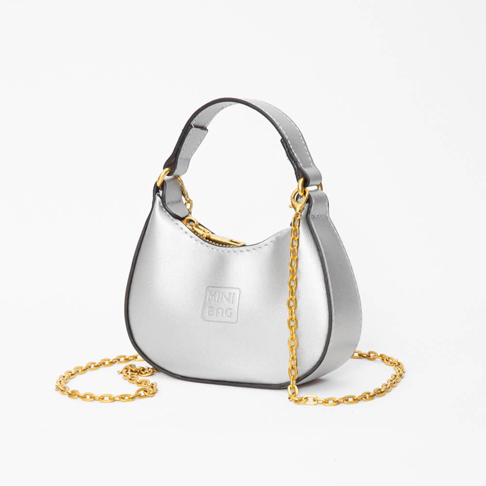 Sensibling Corp. - Wholesale Top Handle Bag - Women's - Faux Leather Chic Mini Hobo Handbag / Crossbody Bag
12