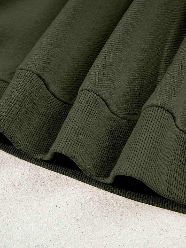 FULL TIME PURCHASE - Wholesale Sweatshirt - Women's - Solid Color Half Placket Lace Trim Long Sleeve Sweatshirt11