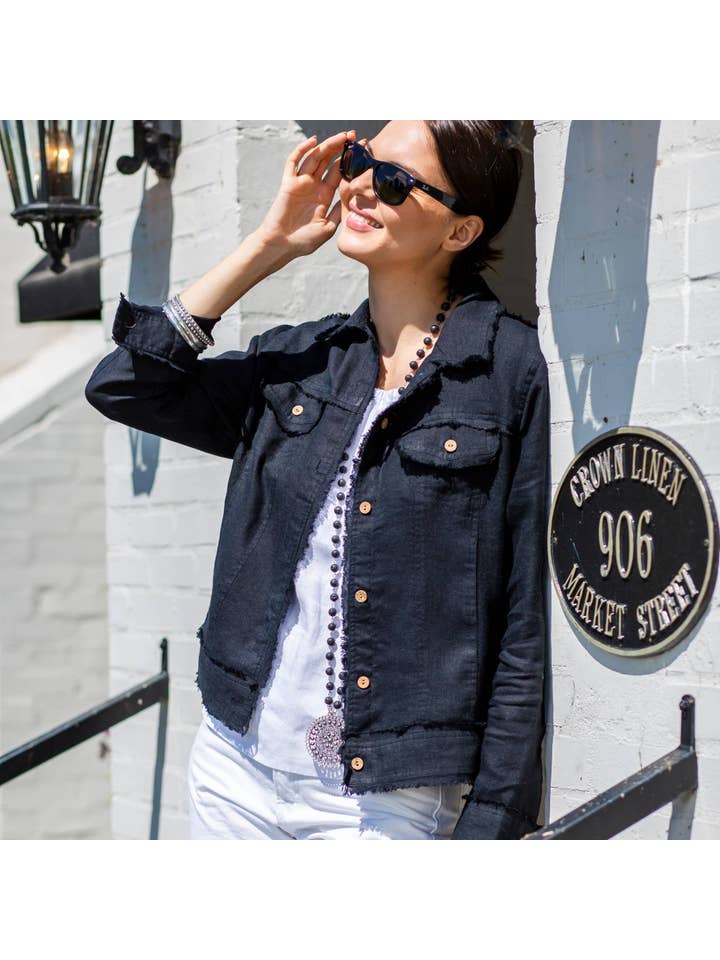 Arte Italica & Crown Linen Designs – wholesale Jacket – Women's – Jessie Linen Jacket - New Color8