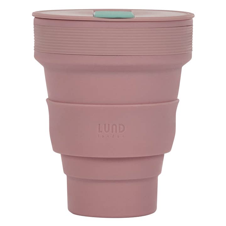 Lund Design House - Wholesale Insulated Mug/Tumbler - Collapsible Coffee Cup 12oz - Pink