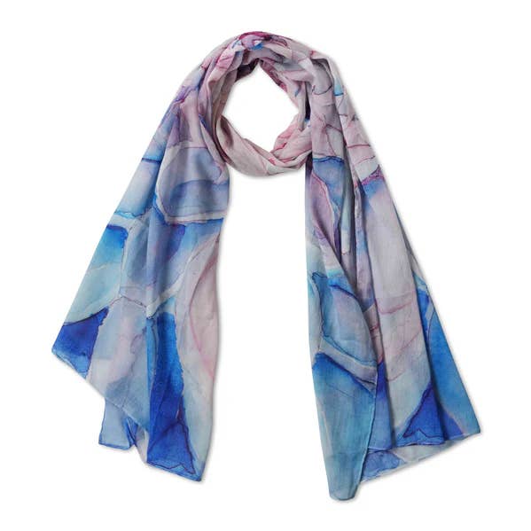 Floral Cotton Voile Designer Scarf for wholesale by Namaskar Australia