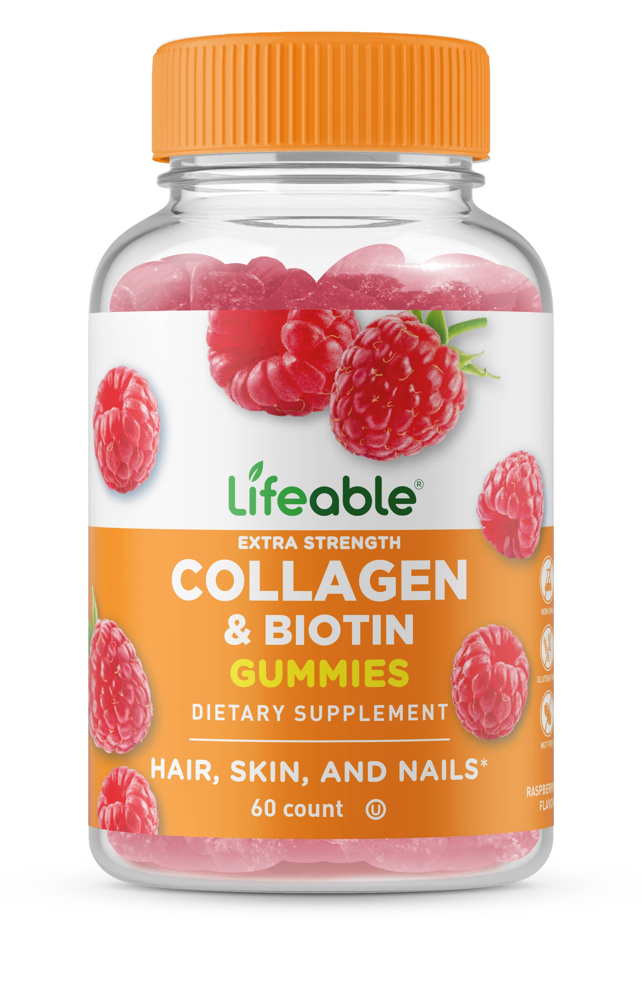 Lifeable - Wholesale Oral Supplement/Vitamin - Lifeable Collagen peptides 100 mg + Biotin 10000 mcg Gummies0