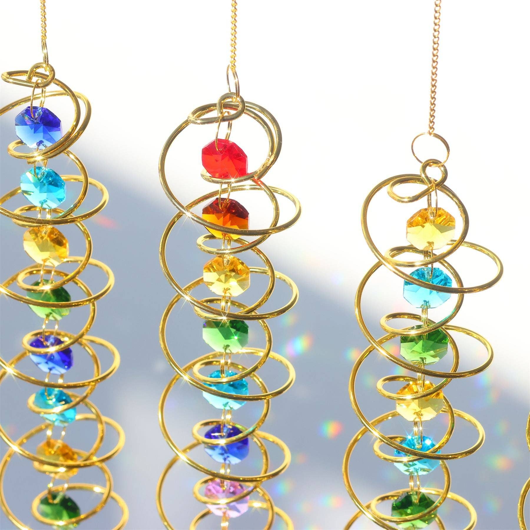 Dipped Shop - Wholesale Suncatcher - Rainbow Crystal Helical Suncatcher DP25D6919