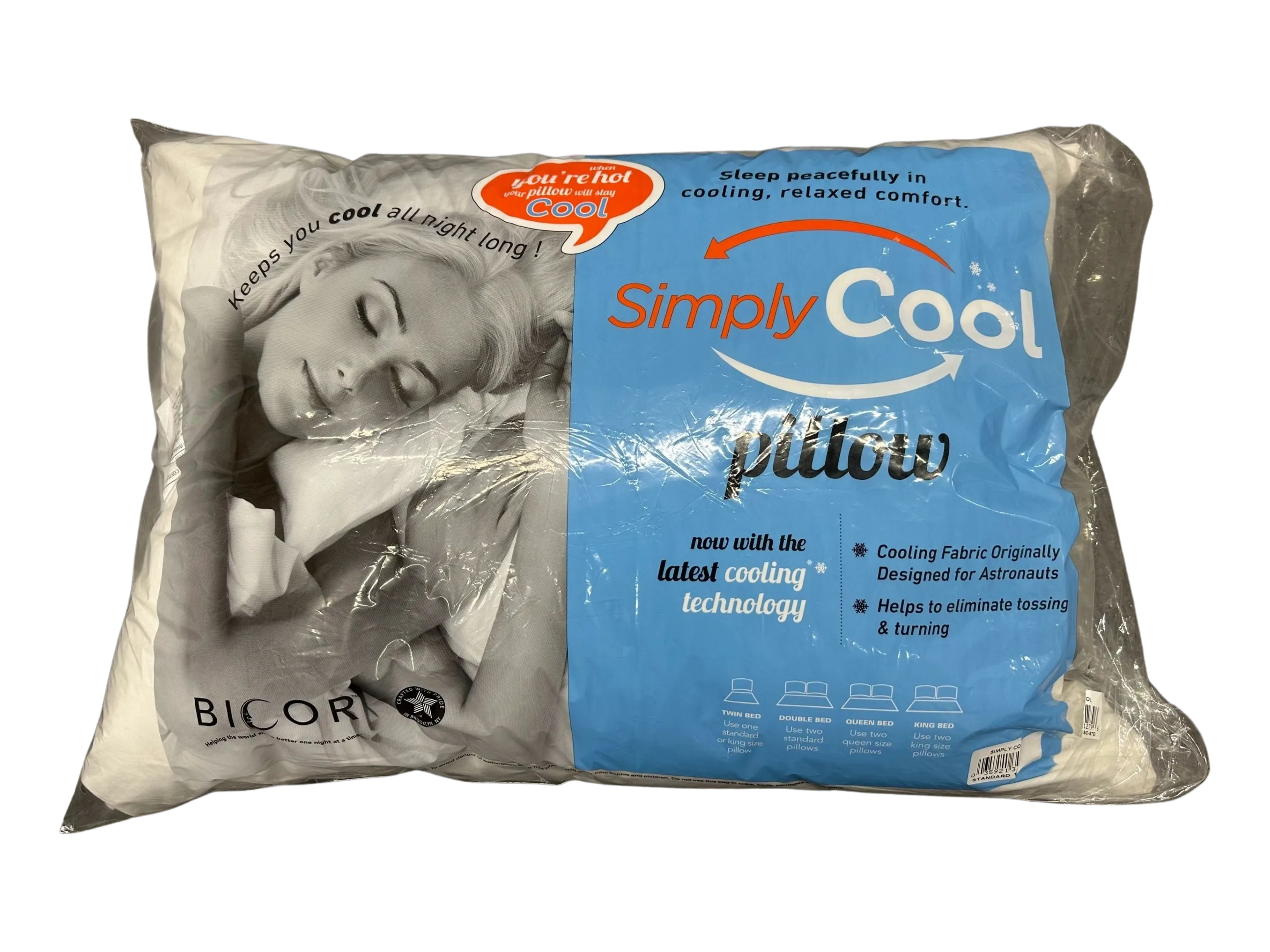 Borden Textile - Wholesale Bedding Pillow - Standard Simply Cool 20 x 26 Pillow Hypoallergenic 190tc7