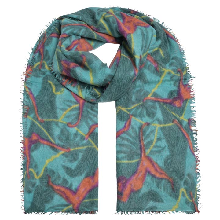 Cashmere Scarf Monkey-cs in Peppermint for wholesale by cute stuff GmbH