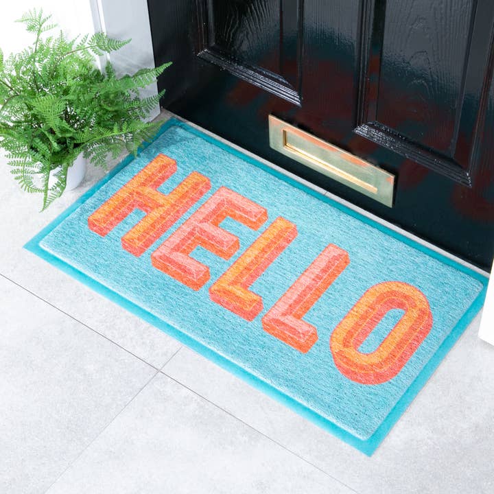 Paillasson Hello (70 x 40 cm) pour la vente par Artsy Mats
