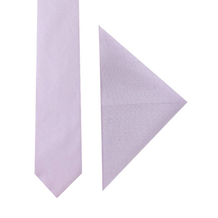 Blush Purple Skinny Necktie and Pocket Square Set for wholesale by AusCufflinks