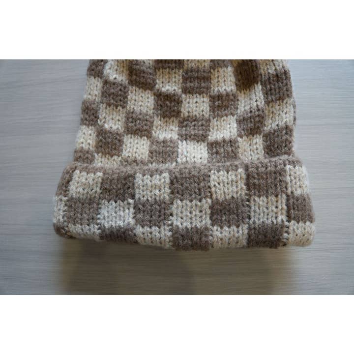 Funkyrel® Atzbranding Limited - Wholesale Beanie - Women's - Haila - Winter Checkered Knitted Beanie8