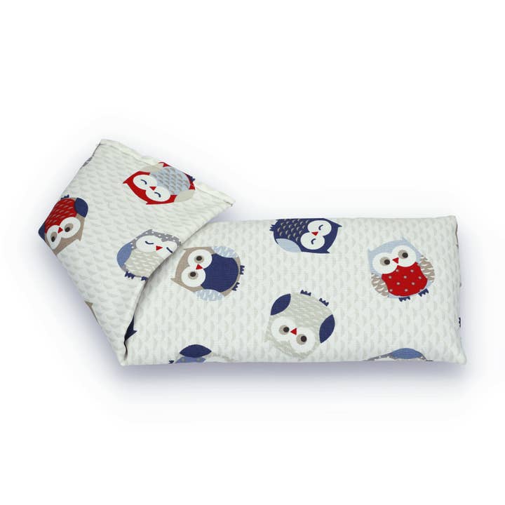 Owls Blue Cotton Wheat Bag for wholesale by The Wheat Bag Company